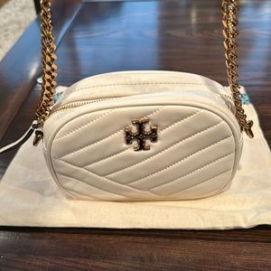 Tory Burch Kira Chevron Camera Bag, Cream